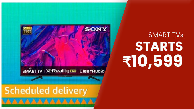 Upto 50% Off On Smart TVs + Get An Extra 10% Off On Selected Card