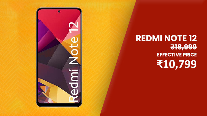 Redmi Note 12 (Sunrise Gold, 6GB RAM, 128GB Storage)