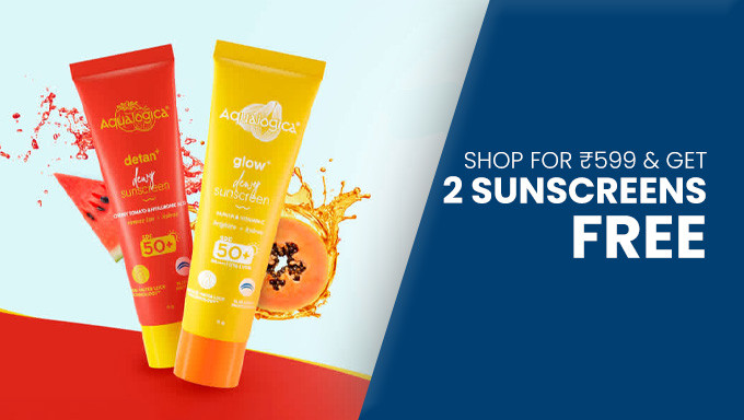 Shop For Rs.599 & Get 2 Sunscreens Free