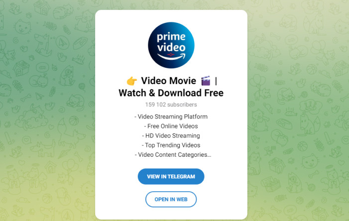 Amazon prime movies telegram sale