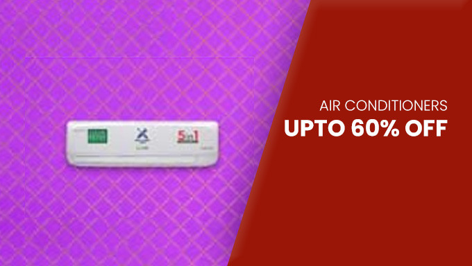 Upto 60% OFF On Air Conditioners Starting From Just Rs.19999 + 10% Off On SBI Cards