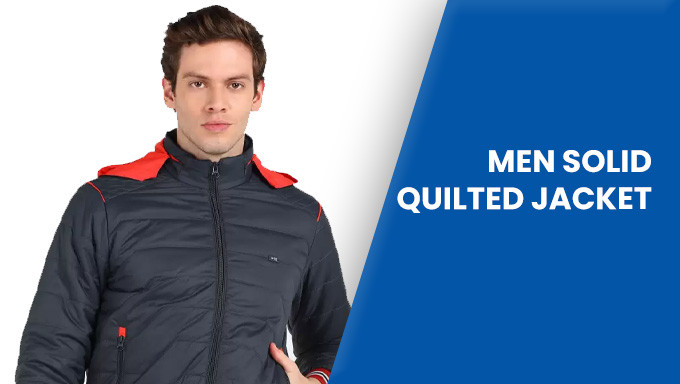 MONTE CARLO Men Solid Quilted Jacket
