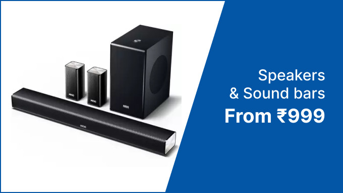 Speakers & Soundbars Starting At Just Rs,999+ 10% Off With Selected Credit Cards