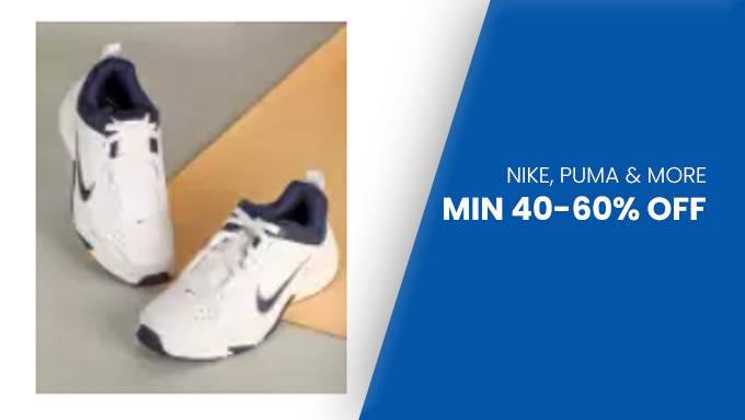 Min 40% To 60% OFF On Puma Nike And More 