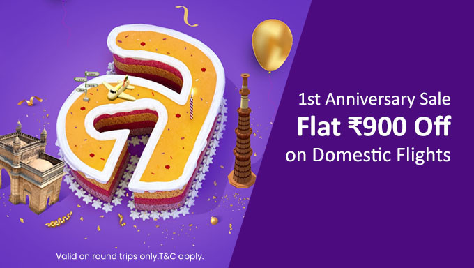 Adani One 1st Anniversary Sale | Flat Rs.900 OFF On Domestic Flights