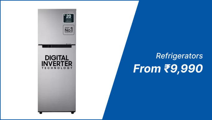 Upto 60% Off On Best Selling Refrigerators Starting From Rs.9990