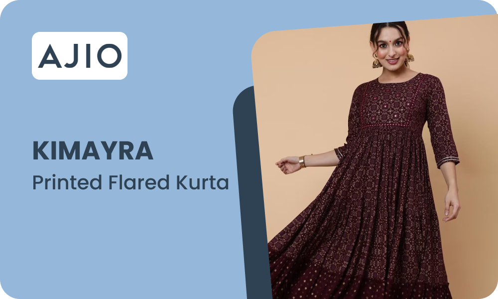 Buy KIMAYRA Printed Flared Kurta