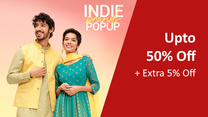 Indie Brand Popup | Upto 50 % OFF + extra 5% Off On Top Brands
