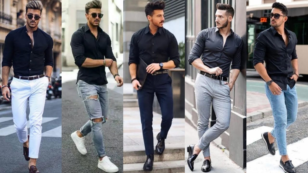 Grey Pants with White Sweater Warm Weather Outfits For Men (337 ideas &  outfits) | Lookastic