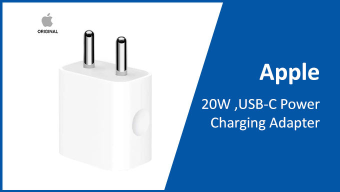 Apple 20W ,USB-C Power Charging Adapter for iPhone, iPad & AirPods (White)