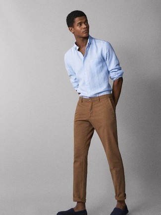 Brown pants shirt color online