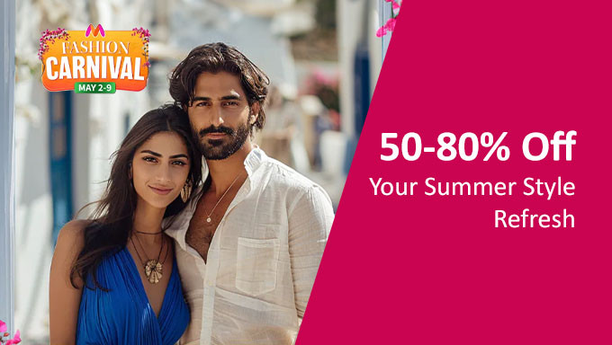 MYNTRA Fashion Carnival | Flat 50%-80% Off + 10% Off on Selected Bank + Rs.200 Off For New User Off