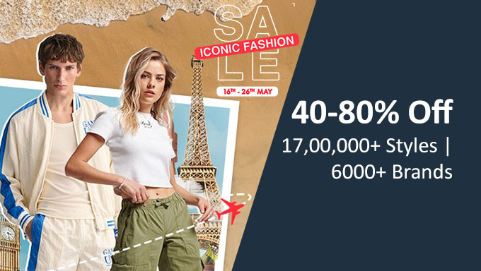 Iconic Fashion Sale | Upto 40% To 80% Off + Extra Upto Rs.750 Off On Rs.3,490 & Above + Instant 10% Federal Bank Off