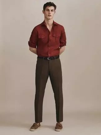 Top 10 Red Shirt Combination Ideas For Men with Photos 2024