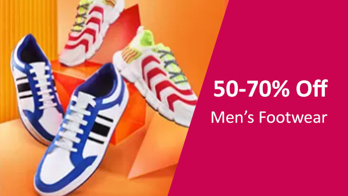 50% - 70% OFF On Branded Mens Footwear 