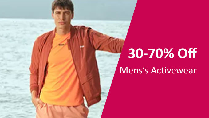 30%-70% OFF On Mens Activewear