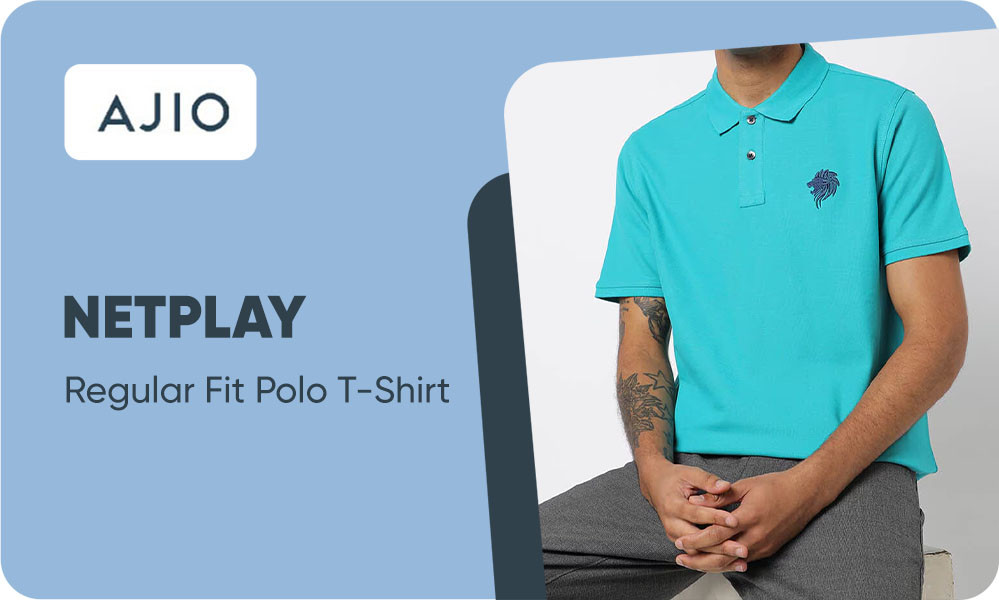 NETPLAY Regular Fit Polo T-Shirt with Embroidered Logo