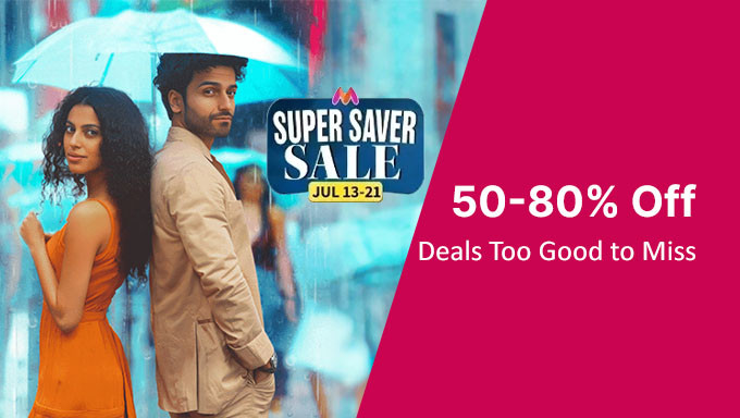 Myntra Super Saver Sale | 50% - 80% Off + 10% Off on Selected Bank + Rs.200 Off For New User Off