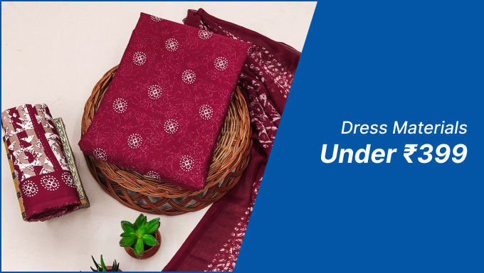 STEAL DEAL|Women's Dress Materials Under Rs.399