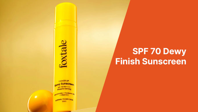 GLOW25| Upto 25% Off On Foxtail SPF 70 Dewy Finish Sunscreen 50ml +Free Eye Mask+ No Delivery Charges