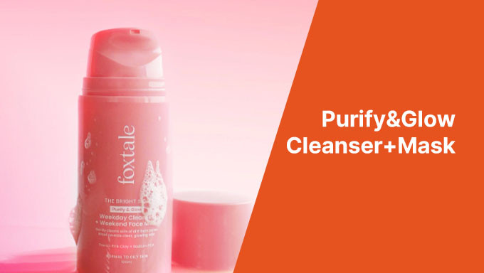 GLOW25 |Upto 25% Off On Foxtail Purify & Glow Cleanser  & Mask Size -100 ml+ Free Brightening Under-Eye Mask+ Free Shipping +Extra 5% Off On Prepaid Orders 