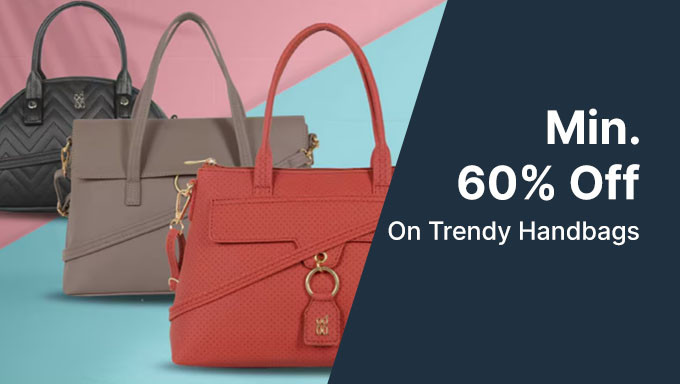 Min. 60% Off On Trendy Handbags On Brands Lino Perros,Allen Solly,Baggit & More