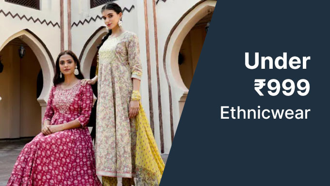 Get Ethnic Wear Under Rs. 999 On Brands Aurelia,Gulmohar Jaipur,Jaipur Kurti & More