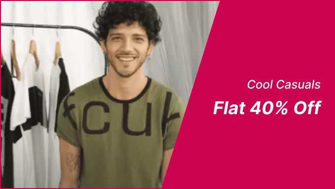 Upto 40% Off On Casual Wear On Brands FCUK,French Connection