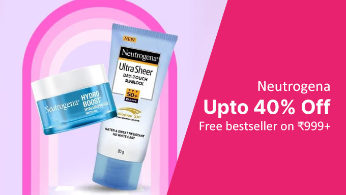 Up To 40% Off On Neutrogena +Free Bestseller Cleanser On ₹999+