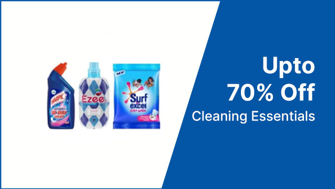 Cleaning Essentials | Upto 70% Off On Detergents & Laundry Products On Brands Rin,Surf Excel,Tide & More