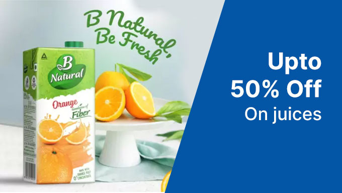 Upto 50% Off On Juices Of Brands Real,BNatural,Raw Pressery & More