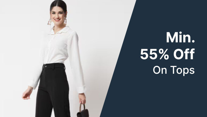 Min. 55% Off On Tops Of Brands Kotty,Rare,Zink London,Madame & More