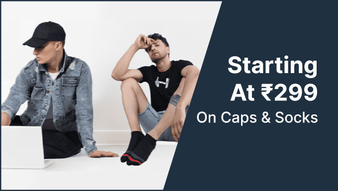 Caps & Socks Starting At Rs.299 For Men & Women On Brands Puma,Gap,Jack & Jones ,Adidas & More