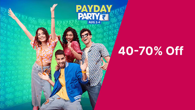 Myntra Pay Day Sale | 40% - 70% Off + 10% Off on Selected Bank + Rs.200 Off For New User Off