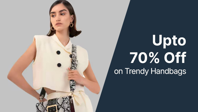 Upto 70% Off On Trendy Handbags On Brands Lavie, Miraggio,Van Heusen,Caprese & More