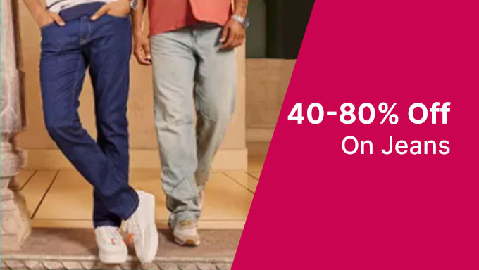 40% To 80% Off On Men Jeans On Brands Spykar ,Flying Machine ,Pepe Jeans & More