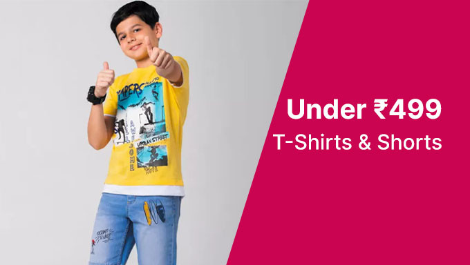 Kids T-shirts And Shorts Under Rs. 499 On Brands Max,Pantaloons & More 