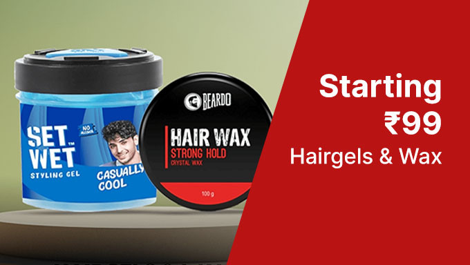 Hairgels And Wax Starting At Rs.99 Only Of Brands Beardo,Set Wet,The Man Company & More