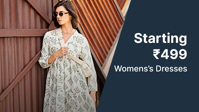 Women's Dresses Starting From Rs. 499 Of Brands Teamspirit, Fusion,Svrnaa,Fig,Outryt & More