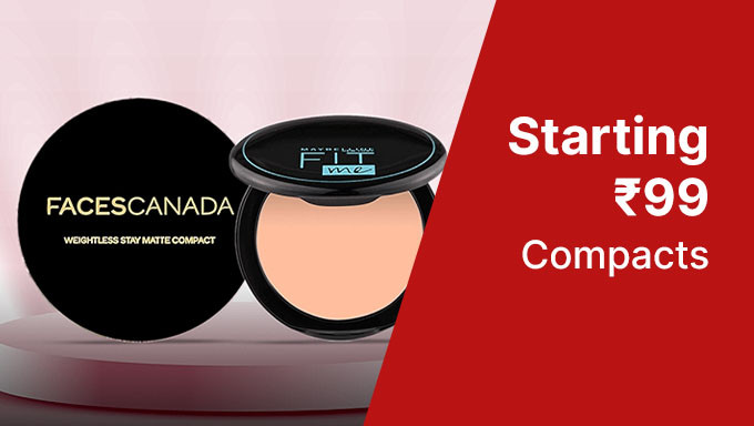 Compacts Startingg At Rs.99 Of Brands Lakme,Colorbar,Maybelline & More