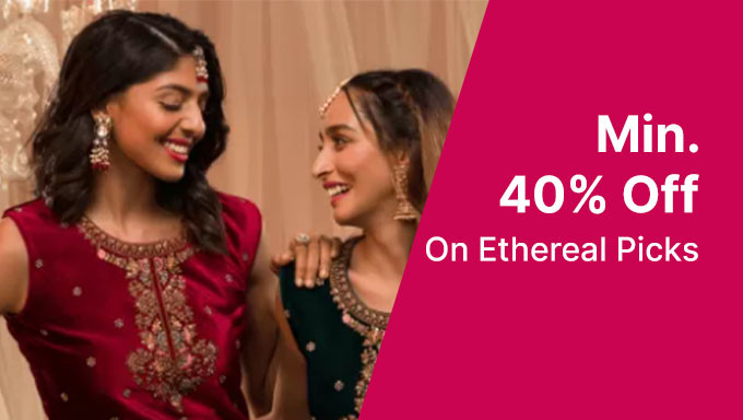 Min. 40% Off On Women Ethnic Wear On Brands Koskii,Suta 