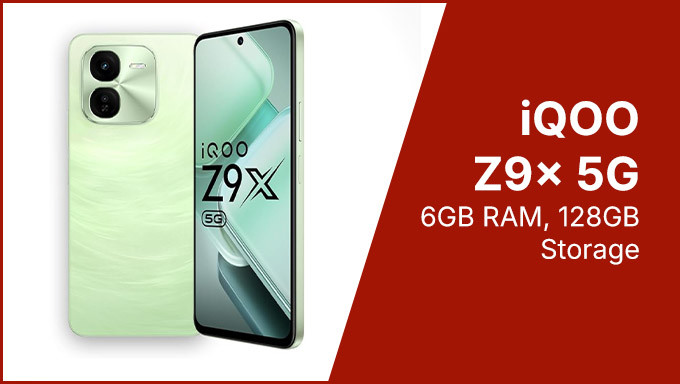 iQOO Z9x 5G ( 6GB + 128GB Storage)