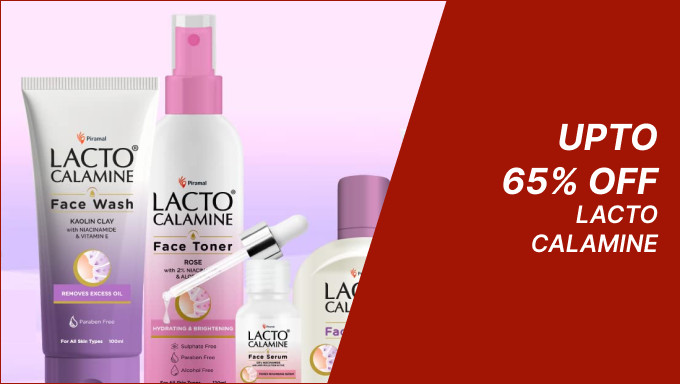 Upto 65% Off On Lacto Calamine+Free Foaming Facewash On Orders Above Rs.399