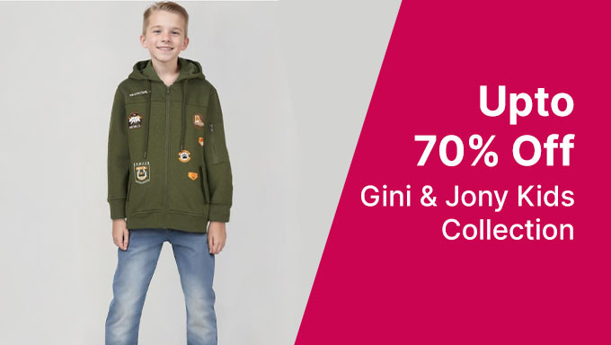 Upto 70% Off On Gini & Jony Apparel For Boys & Girls