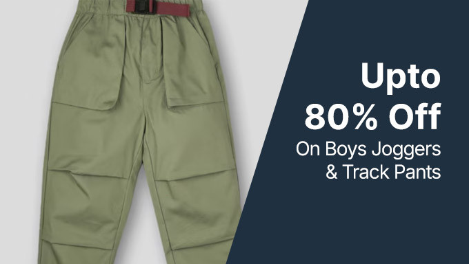 Upto 80% Off On Boys Joggers & Track Pants 