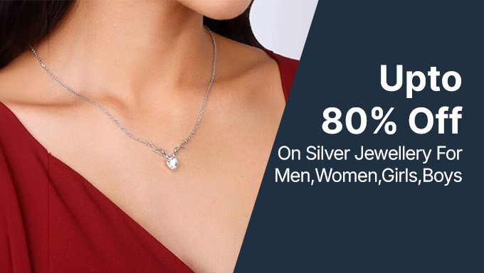 Upto 80% Off On Silver Jewellery For Men,Women,Girls,Boys 