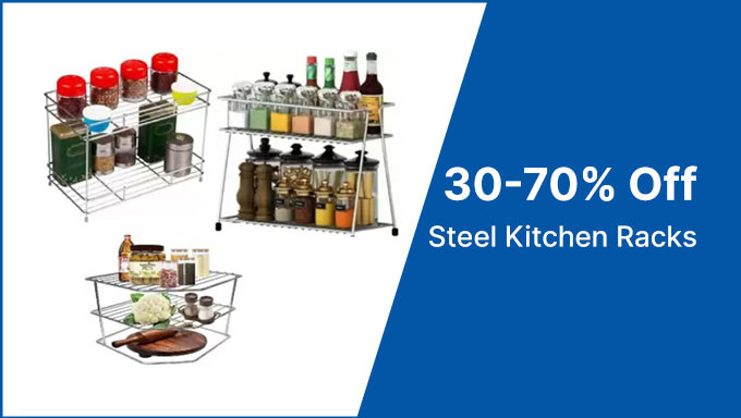 Get 30 -70% Off On Steel Kitchen Racks