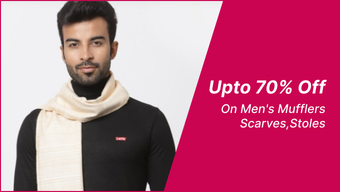 Upto 70% Off On Men's Mufflers,Scarves,Stoles Of Brands Linen Club,513 & More 