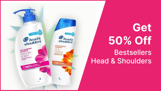 Get 50% Off On Head & Shoulders Bestsellers + Free Shipping On Orders Of Rs.299 & Above 