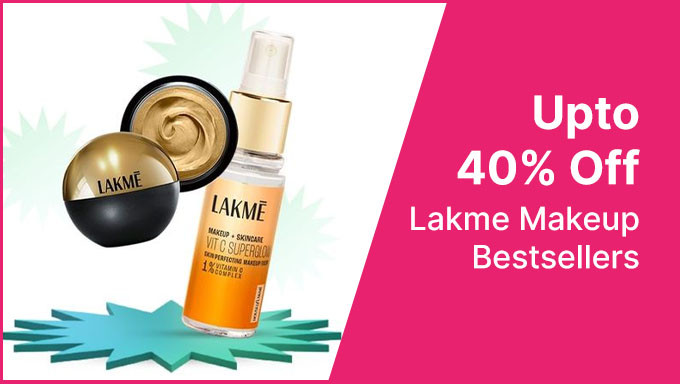 Upto 40% Off On Lakme Makeup Bestsellers + Free Shipping On Orders Of Rs.299 & Above 